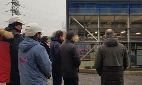 Делегация на объекте вторая очередь госпиталя Лапино